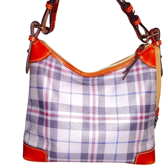 Dooney & Bourke Tiverton Plaid Hobo Shoulder Bag with/COA NWOT - Picture 2 of 4